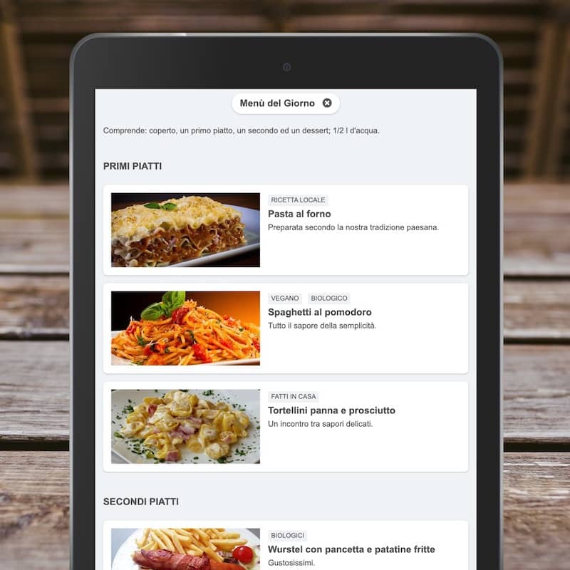 Digital menu store for restaurants