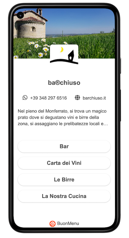 Menu on smartphone example (bar)