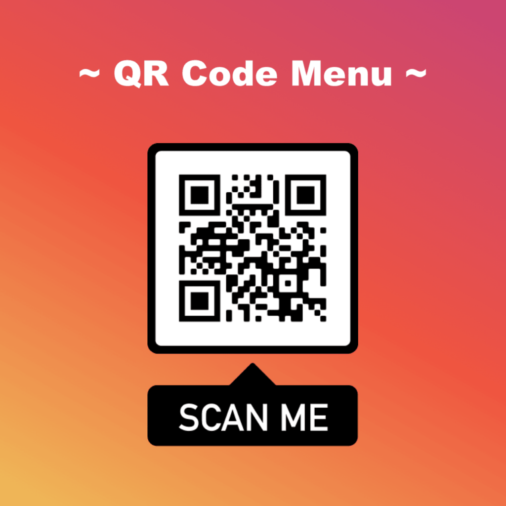 QR Code Menu: scan me