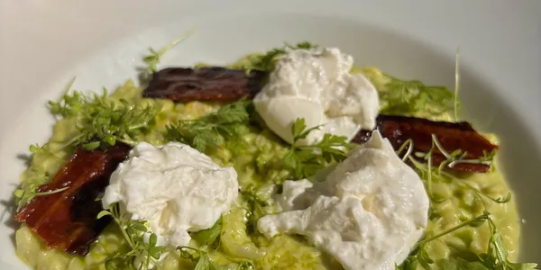 250G HRÁŠKOVÉ RIZOTO, BURRATA, PANCETTA