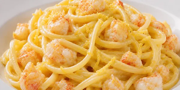 Tagliolini gamberi e limone