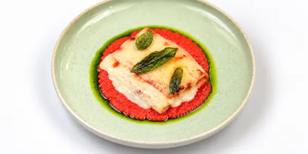 syrové lasagne s krémovým bešamelom,