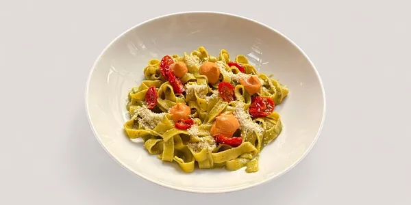 fettuccine s pistáciovým pestom, 