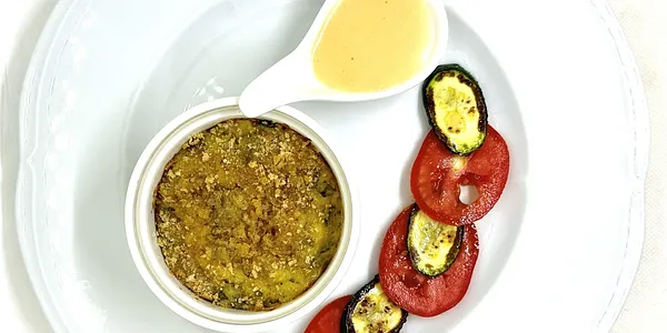Sformato di zucchine con crema di pecorino