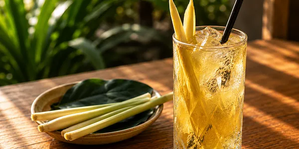 Lemongrass Sencha ice tea