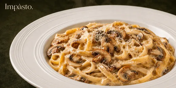 ‎ Fettuccine cremose ai Funghi