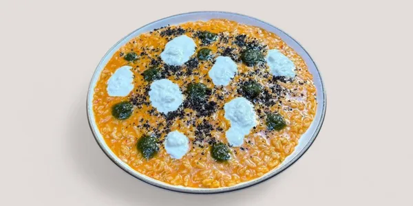krémové rizoto s n´duja klobásou, 🌶️