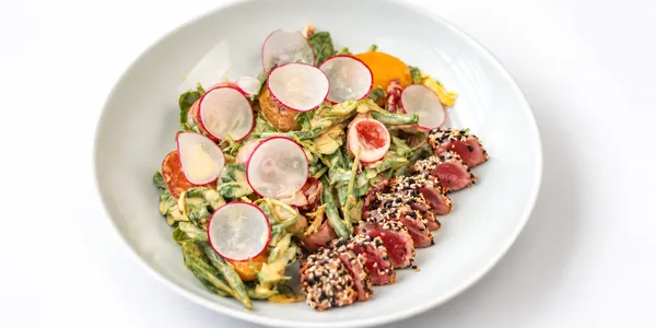 sesame-crusted tuna,