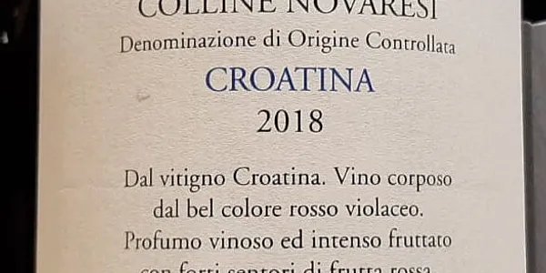 Croatina DOC, Colline novaresi, Lorenzo Zanetta, Sizzano (NO)