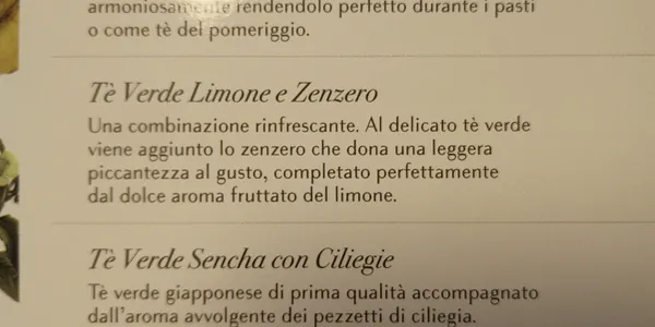 Tè verde limone e zenzero 