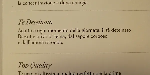 Tè deteinato 